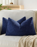 Bubble Corn Cushion Covers - Twin-Pack - Navy Blue, 30cm x 50cm