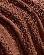 Boho Open-Knitted Throw - Brown, 130x170cm