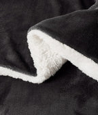Teddy Sherpa Standard Pillowcases - Twin-Pack - Charcoal - 48cm x 73cm