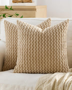 Bubble Corn Cushion Covers - Twin-Pack - Camel, 45cm x 45cm