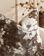 Vintage Floral Chenille Cushion Covers - Twin-Pack - Brown, 45cm x 45cm