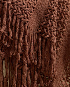 Boho Open-Knitted Throw - Brown, 130x170cm