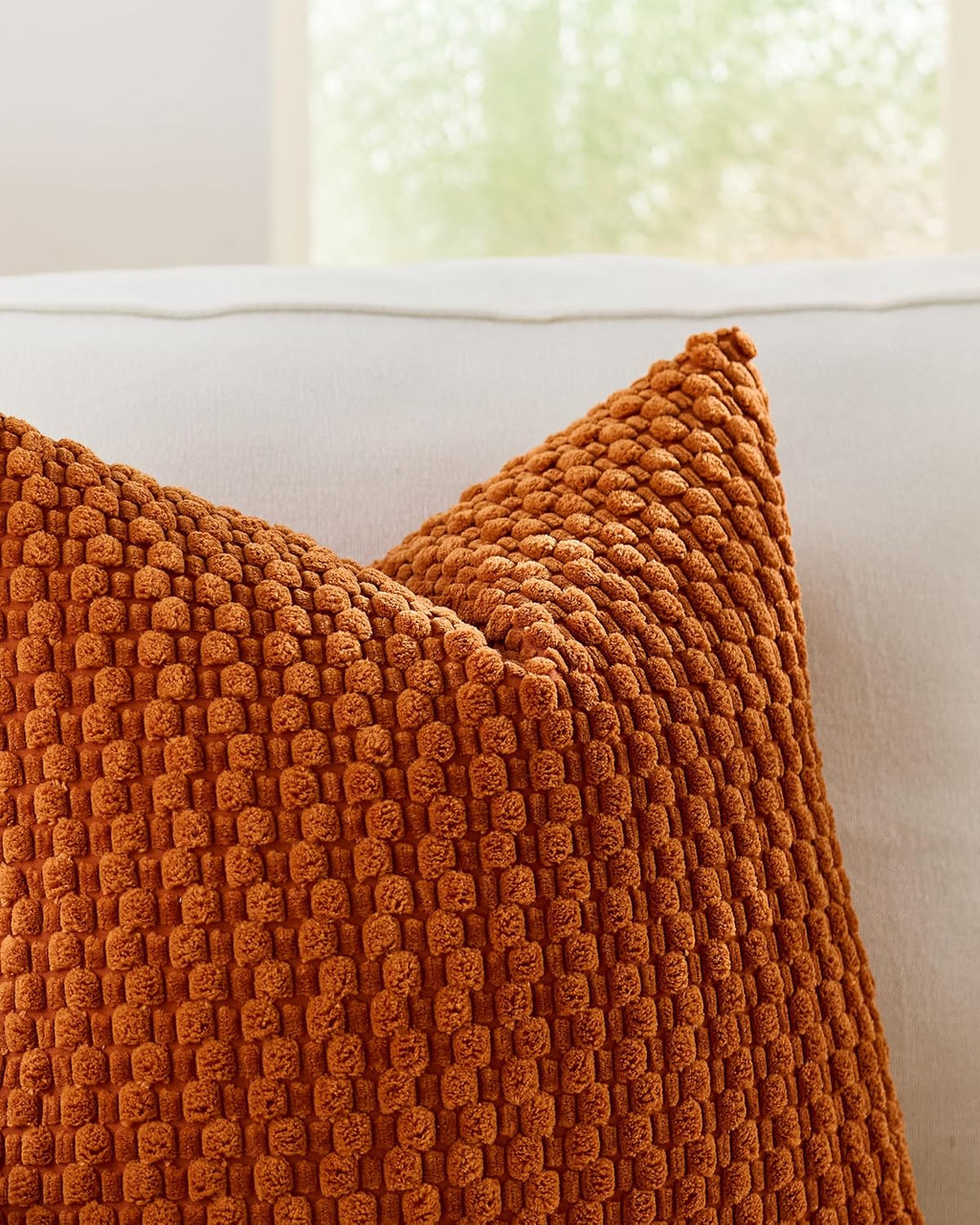 Bubble Corn Cushion Covers - Twin-Pack - Terracotta, 45cm x 45cm