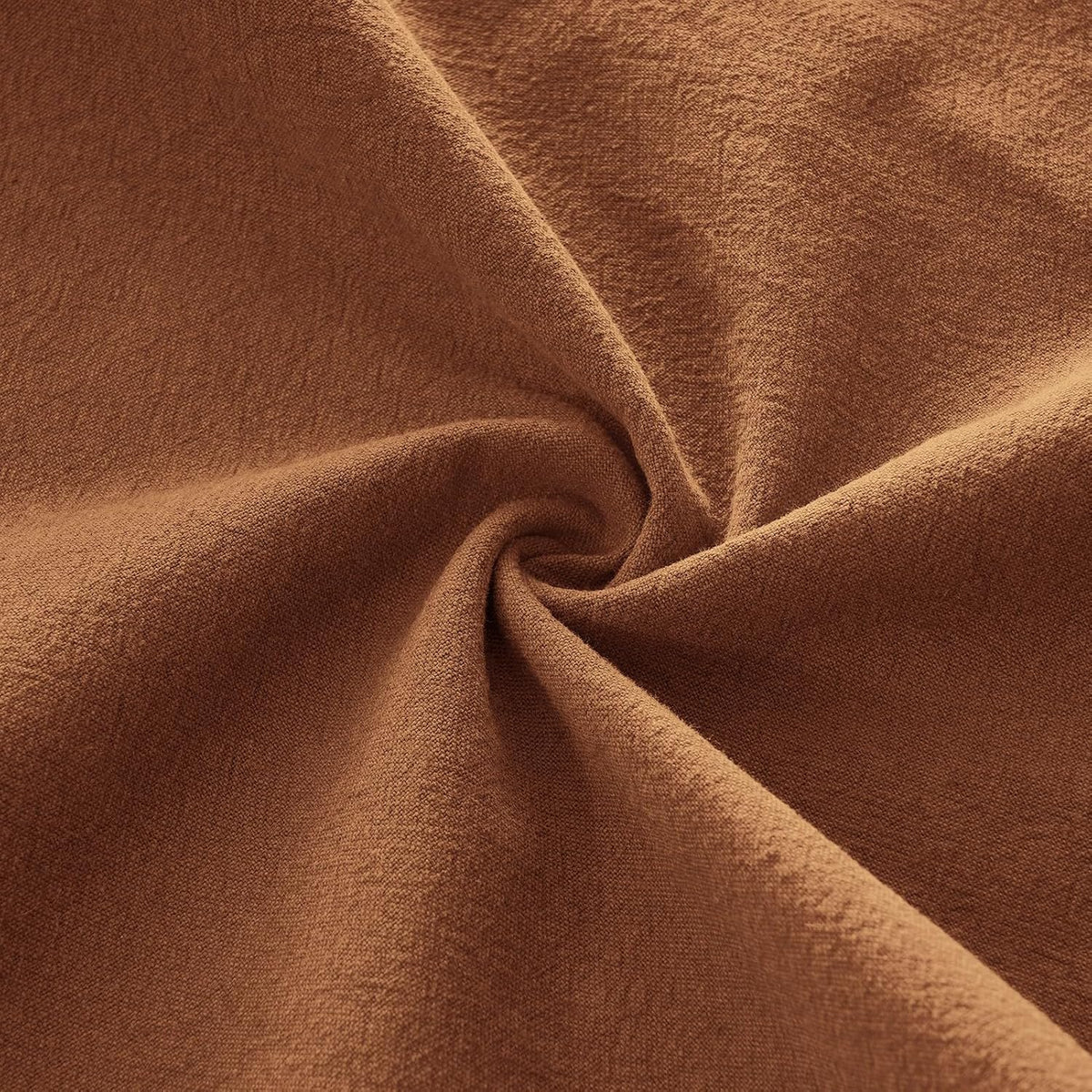 Linen-Cotton European Pillowcases - Soft & Breathable with Hidden Zipper Design - Terracotta, 65x65cm