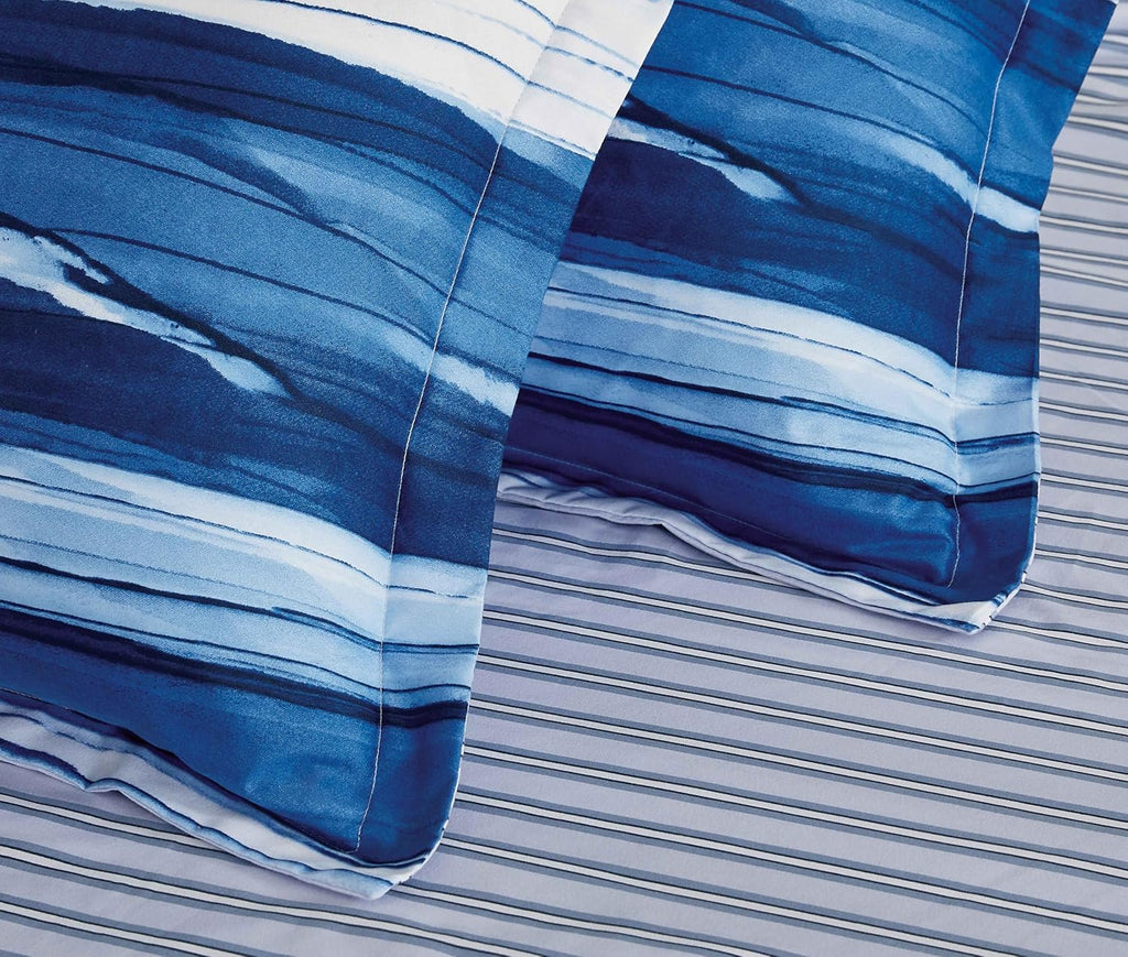 Printed Microfibre Quilt Cover Set - Ethan