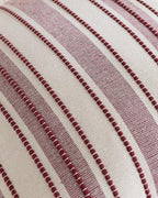 Heritage Linear Woven Cushion Covers - Twin-Pack - Burgundy, 30cm x 50cm