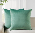 Velvet Cushion Covers - Twin-Pack - Sage