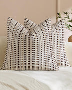 Bohemian Dot Woven Cushion Covers - Twin-Pack - Brown, 45cm x 45cm