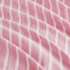 Yarn-Dyed Microfibre Stripe Quilt Cover Set - Pink