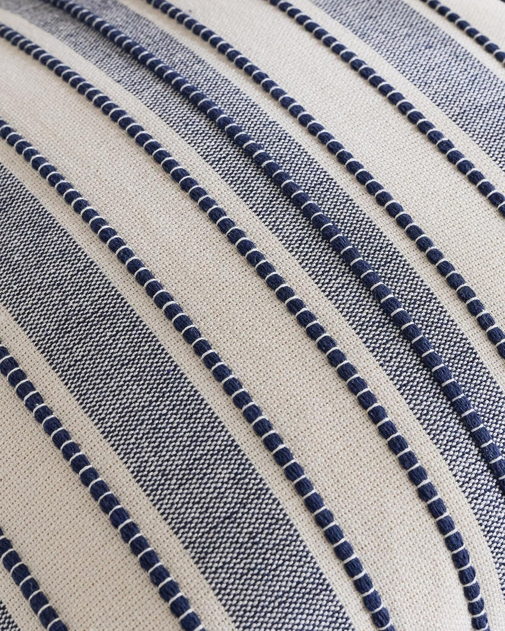 Heritage Linear Woven Cushion Covers - Twin-Pack - Indigo, 30cm x 50cm