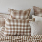 Yarn-Dyed Vintage Washed Cotton Quilt Cover Set - Brown