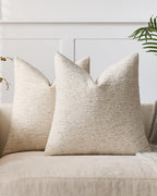 Speckled Bouclé Cushion Covers - Twin-Pack - Oatmeal, 45cm x 45cm