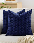 Bubble Corn Cushion Covers - Twin-Pack - Navy Blue, 45cm x 45cm