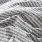 100% Jersey Cotton Standard Pillowcases - Twin-Pack - Grey Stripe