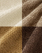 Chenille Grid Cushion Covers - Pack of 4 - Warm Brown, 30cm x 50cm
