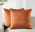 Velvet Cushion Covers - Twin-Pack - Terracotta