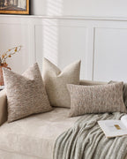 Speckled Bouclé Cushion Covers - Twin-Pack - Natural, 30cm x 50cm