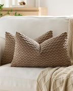 Bubble Corn Cushion Covers - Twin-Pack - Taupe, 30cm x 50cm
