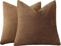Chenille Haze - European Pillowcases - Pack of 2 - Mocha Mousse, 65cm x 65cm