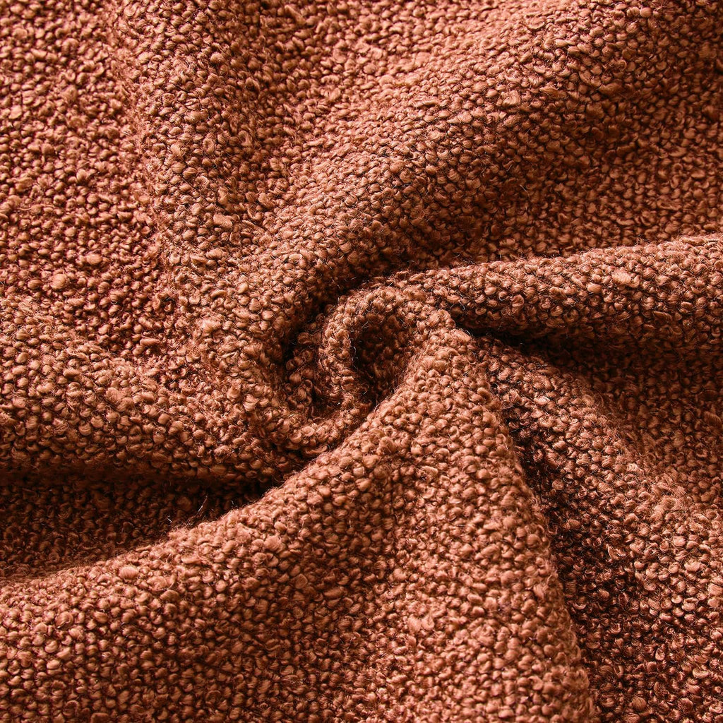 Boucle European Pillowcases - Brick - Twin Pack