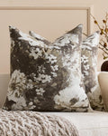 Vintage Floral Chenille Cushion Covers - Twin-Pack - Warm Taupe, 45cm x 45cm