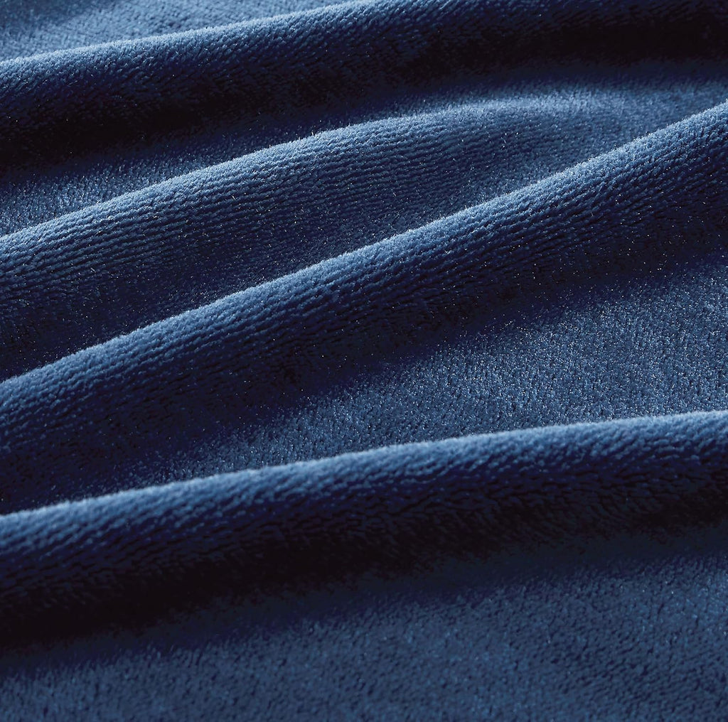 Teddy Sherpa Standard Pillowcases - Twin-Pack - Navy Blue - 48cm x 73cm