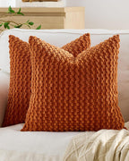 Bubble Corn Cushion Covers - Twin-Pack - Terracotta, 45cm x 45cm