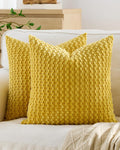 Bubble Corn Cushion Covers - Twin-Pack - Mustard, 45cm x 45cm