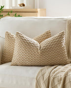 Bubble Corn Cushion Covers - Twin-Pack - Camel, 30cm x 50cm