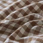 Yarn-Dyed Vintage Washed Cotton Quilt Cover Set - Brown