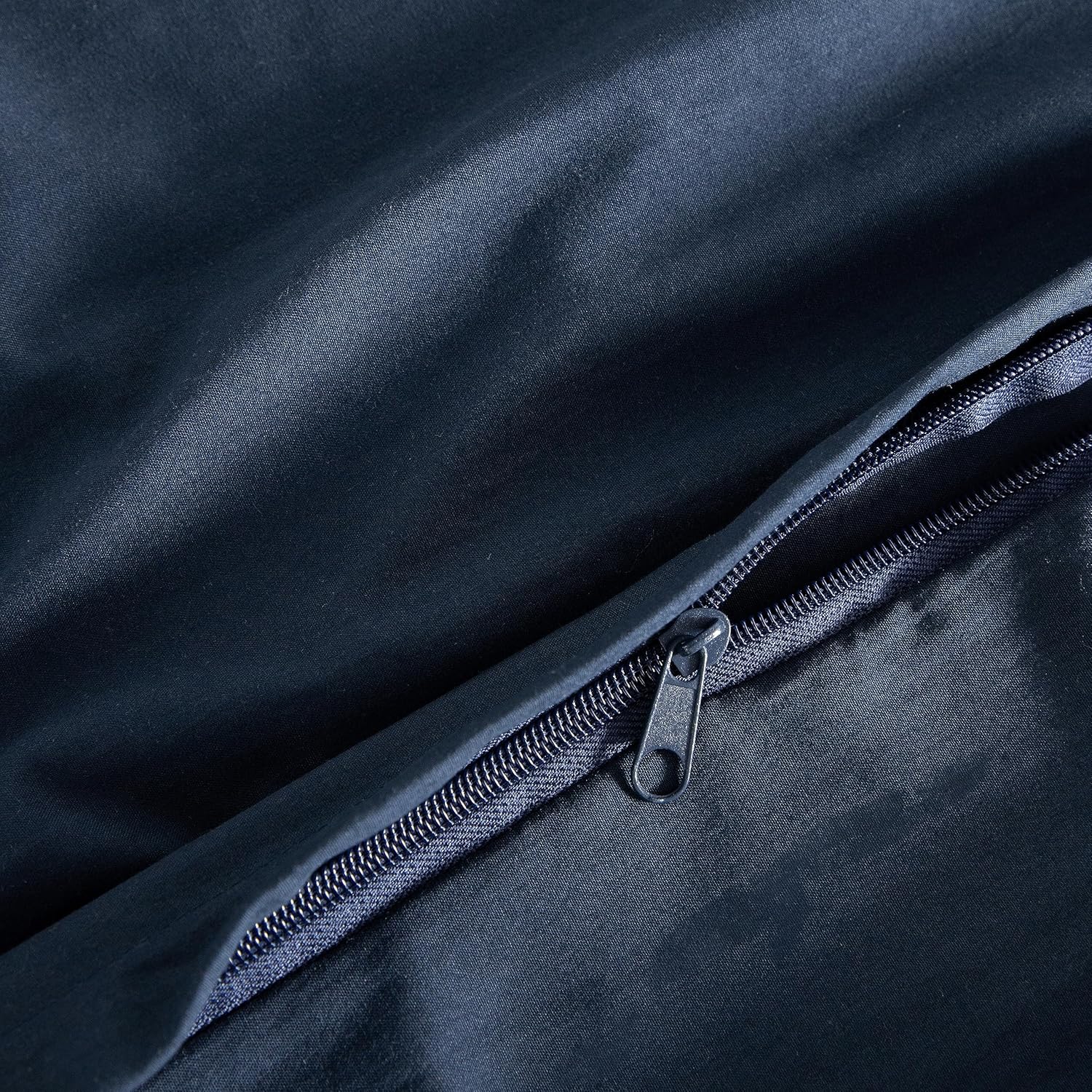 Vintage Washed Microfibre Quilt Cover Set - Navy