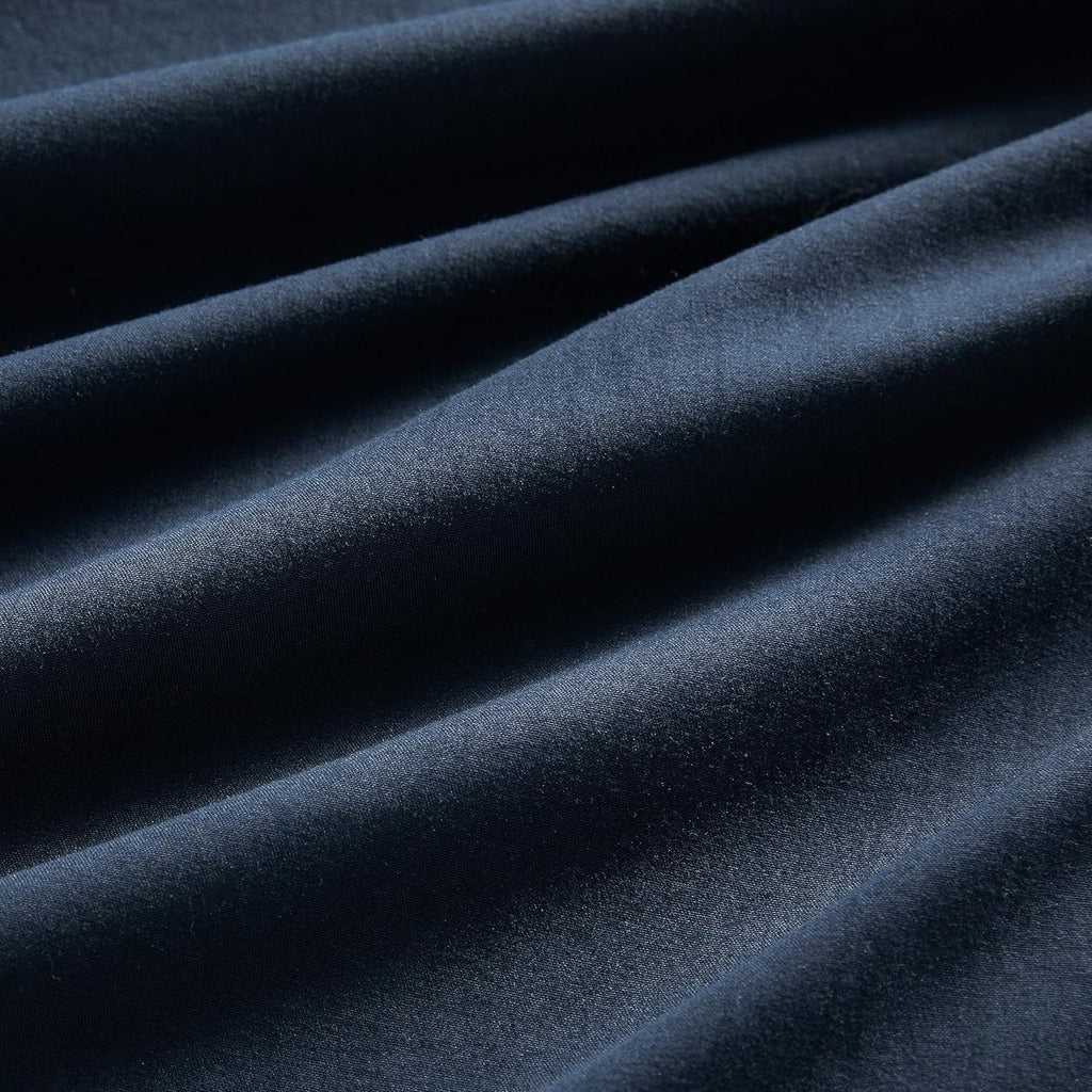 Vintage Washed Microfibre Quilt Cover Set - Navy
