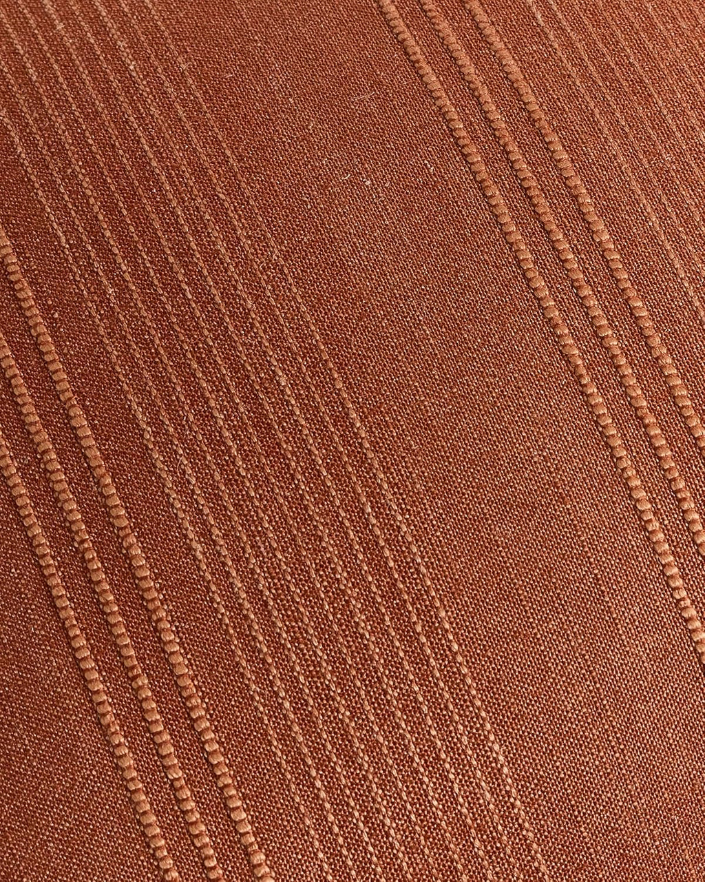 Linen Blend Striped European Pillowcases, Set of 2, Terracotta, 65x65cm