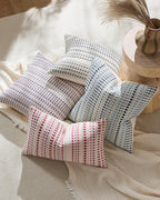 Bohemian Dot Woven Cushion Covers - Twin-Pack - Blue, 45cm x 45cm