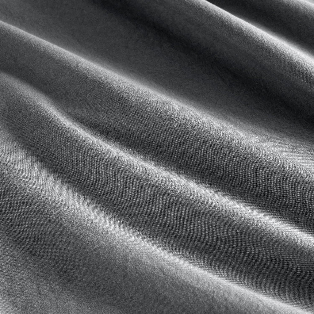 Vintage Washed Microfibre Sheet Set with Pillowcases - Grey