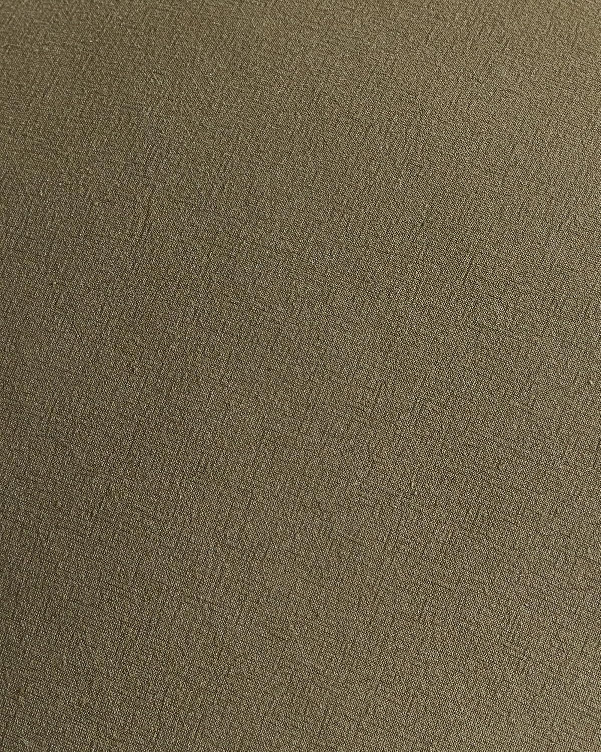 Linen-Cotton Cushion Covers with Tassels, Set of 2, Olive, 45x45cm