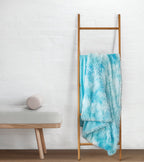 Ultra-Soft Long Tie-Dye Faux Fur Plush Shaggy Throw – Blue