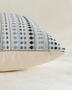 Bohemian Dot Woven Cushion Covers - Twin-Pack - Blue, 45cm x 45cm
