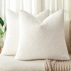 Bouclé Cushion Covers - Twin-Pack - Snow - 45cm x 45cm