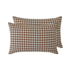 Yarn-Dyed Vintage Washed Cotton Sheet Set - Brown