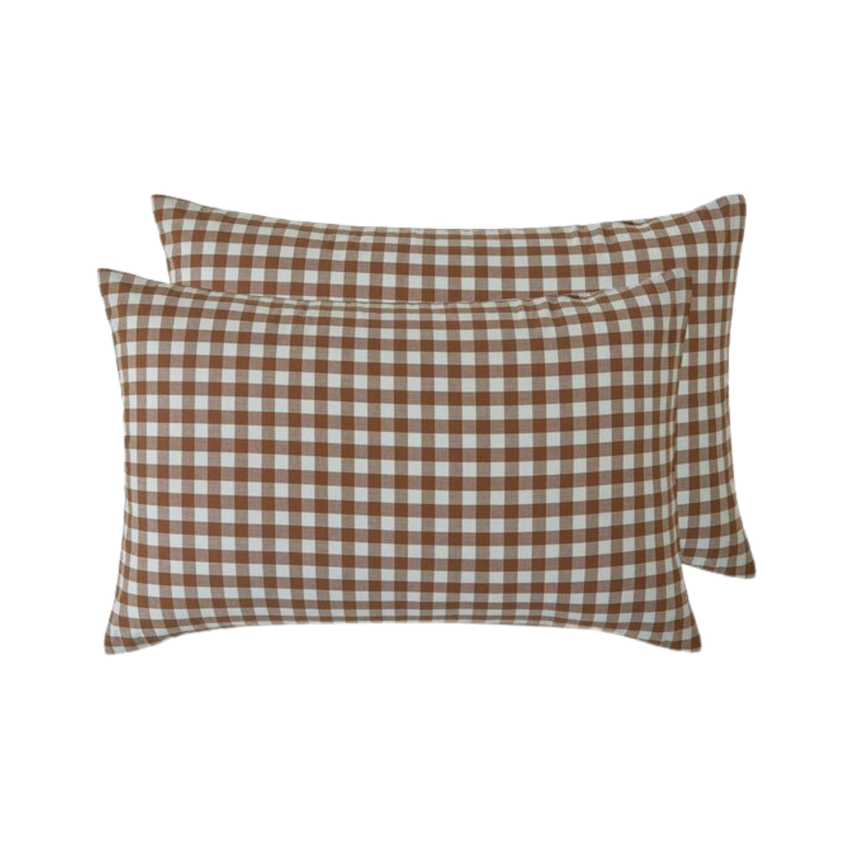 Yarn-Dyed Vintage Washed Cotton Sheet Set - Brown