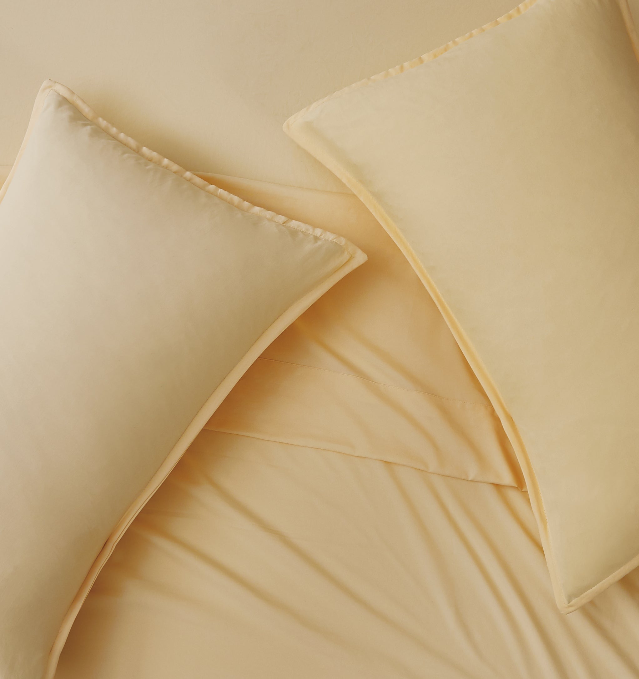 Vintage Washed Microfibre King Pillowcases - Twin-Pack - Butter - 50cm x 90cm