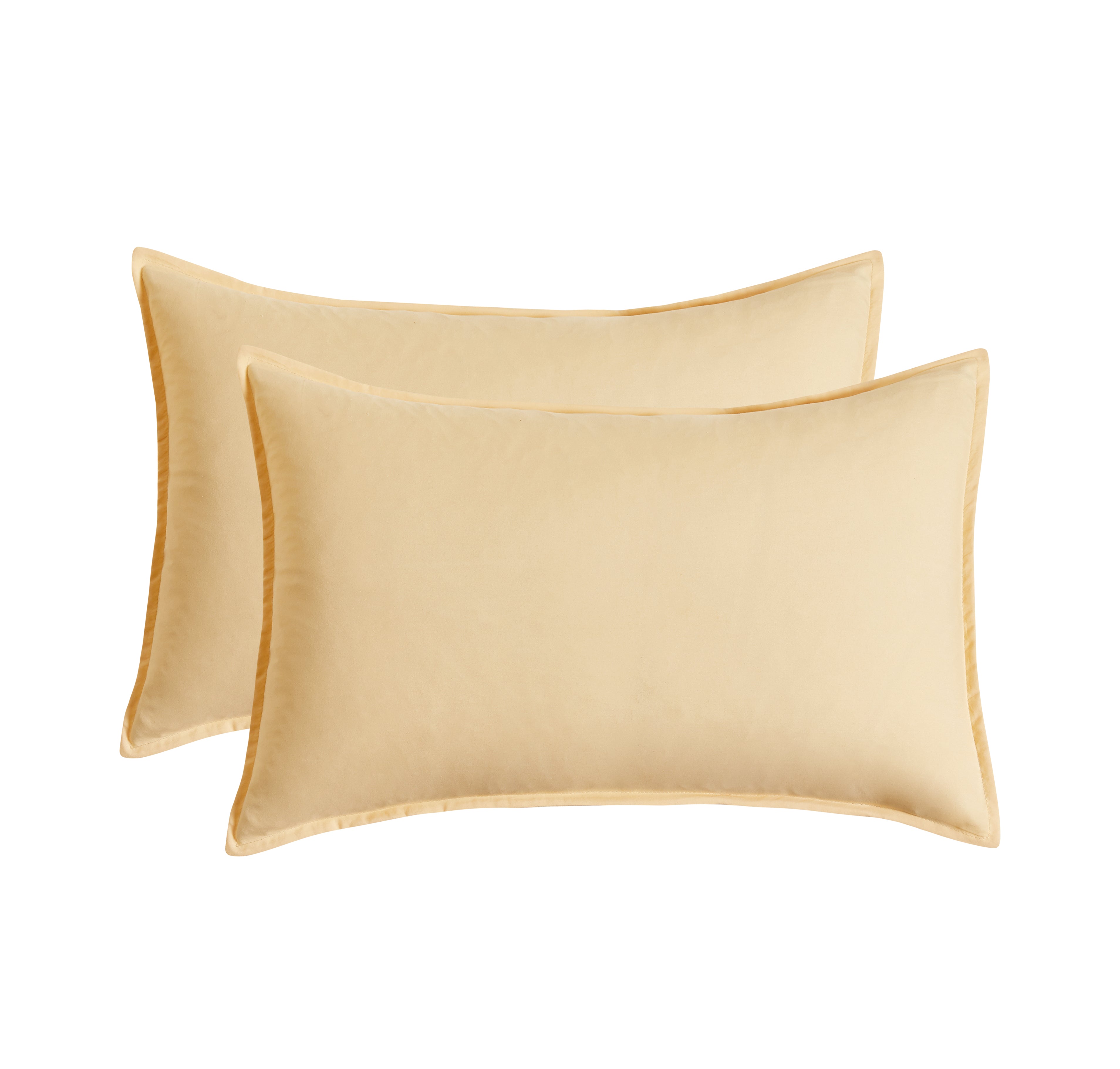 Vintage Washed Microfibre King Pillowcases - Twin-Pack - Butter - 50cm x 90cm