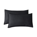 Vintage Washed Microfibre King Pillowcases - Twin-Pack - Black - 50cm x 90cm