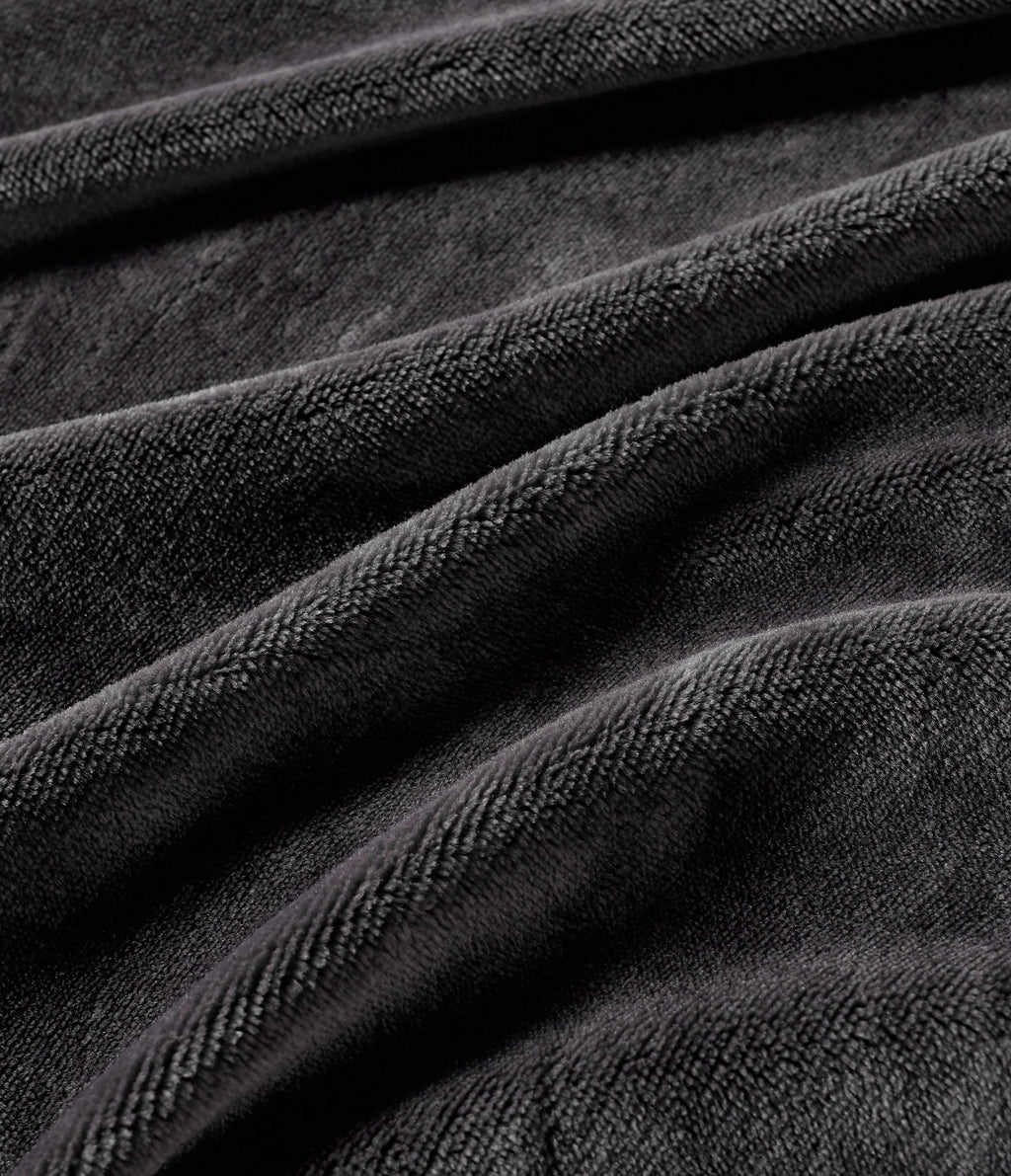 2-in-1 Teddy Sherpa Quilt Cover Set & Blanket - Charcoal
