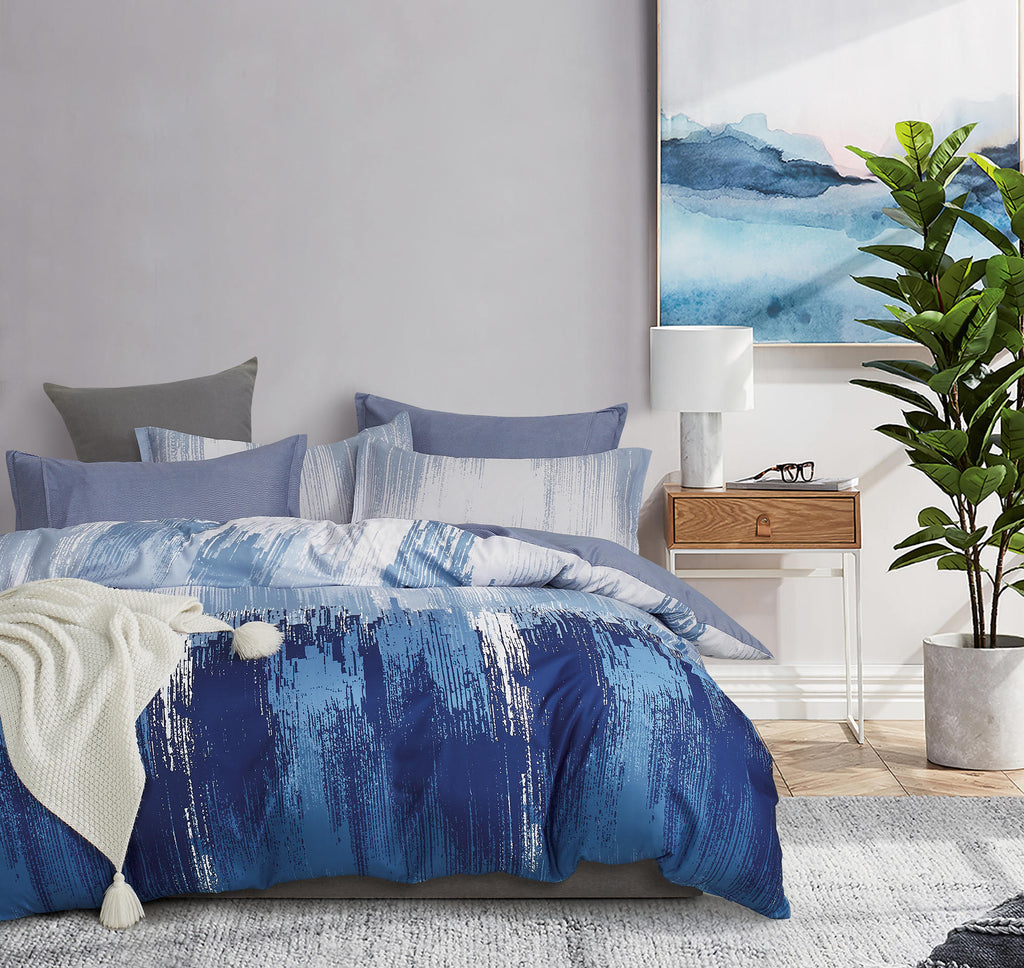 Printed Microfibre Quilt Cover Set - Chavez