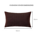 Corduroy Velvet Cushion Covers - Pack of 4 Mix of Brown Shades - 30cm x 50cm