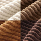 Corduroy Velvet Cushion Covers - Pack of 4 Mix of Brown Shades - 30cm x 50cm