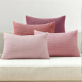 Corduroy Velvet Cushion Covers - Pack of 4 Mix of Pink Shades - 30cm x 50cm