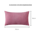 Corduroy Velvet Cushion Covers - Pack of 4 Mix of Pink Shades - 30cm x 50cm